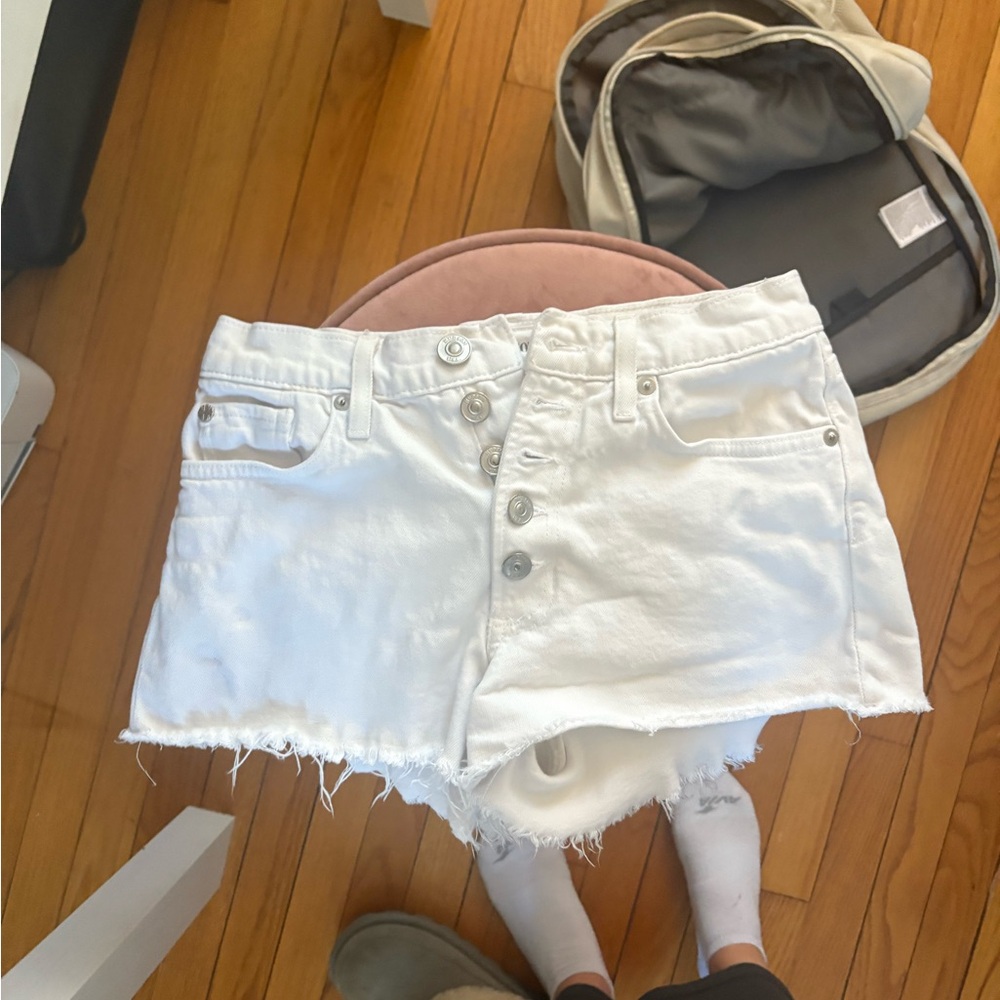 Hudson Jeans White Denim Shorts